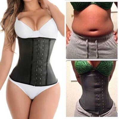 

SLIMBELLE Womens Latex Underbust Corset Waist Training Cincher 9 Steel Boned