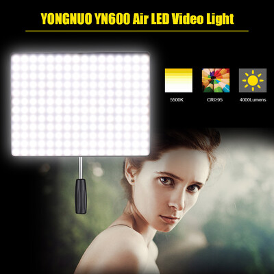 

YONGNUO YN600 Air Professional LED Video Light Slim & Light Design 5500K Adjustable Brightness Photography Light CRI≥95 Studio Lig