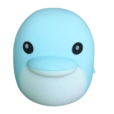 

Night Light For Kids Dolphin Soft Silicone Nursery Lamp Tap Control 7 Colors Breathing Light Nightlight For Breastfeeding Baby Tod