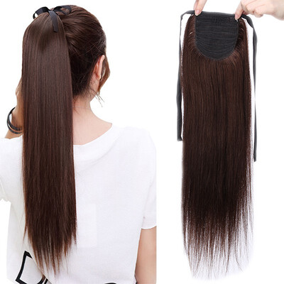 

Human Hair Ponytail Extension Wrap 20 100 Real Remy 95 Grams Long Straight Human Hair Silky Soft