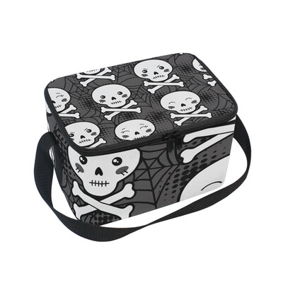 

ALAZA Lunch Box Insulated Lunch Bag Large Cooler Halloween Kawaii Cartoon Tote Bag