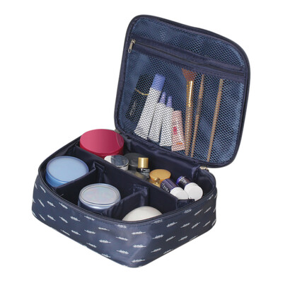 

Flamingo Beautician Cosmetic Case Double Zipper Women Travel Organizer Waterproof Portable Large Capacity Storage Bag Makeup Bags