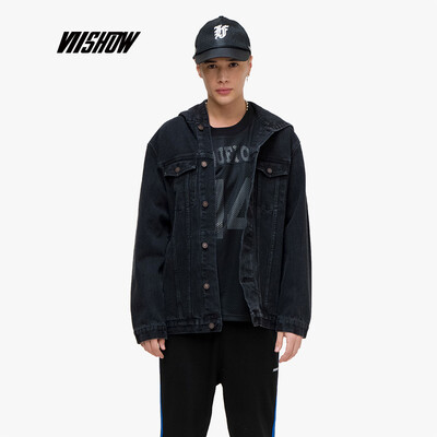 

Weixiu viishow 2019 spring new tide brand mens jacket hooded jacket youth jacket JC1081191 black M