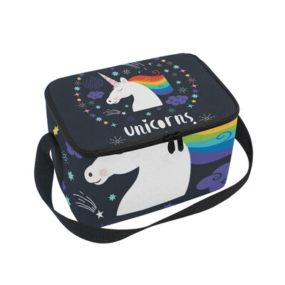 

Lunch Box Insulated Lunch Bag Large Cooler Unicorns Are Real Tote Bagfor Kids Men Women