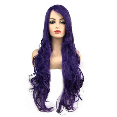 

StrongBeauty Long Wavy Purple Synthetic Wigs for Women Cosplay Wigs