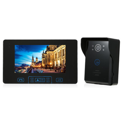 

24GHz Wireless Digital Door Phone Doorbell Intercom System 1 Indoor Monitor&1 Outdoor Camera 7 Inch TFT Indoor Monitor HD Digit
