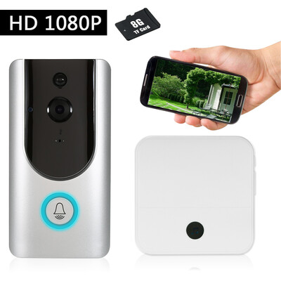 

HD 1080P WiFi Smart Wireless Security Doorbell with 32G TF Card Smart Visual Intercom Recording Video Door Phone Night Vision Mobi