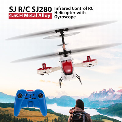 

SJ RC SJ280 45CH Metal Alloy Infrared Control RC Helicopter with Gyroscope for Kids Toys Children Gift