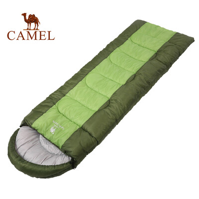 

Camel sleeping bag adult outdoor travel portable autumn&winter thickening camping cold single adult across dirty sleeping bag A8W03003 orange fight gray left 16KG