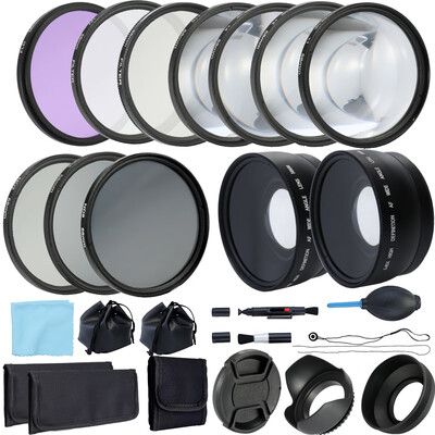 

Professional Lens&Filter Bundle Complete DSLRSLR Compact Camera Accessory Kit Photography Accessories 58mm
