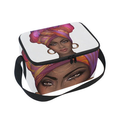 

ALAZA Insulated Lunch Box Vintage Style Woman Lunch Bag for Men Women Portable Tote Bag Cooler Bag