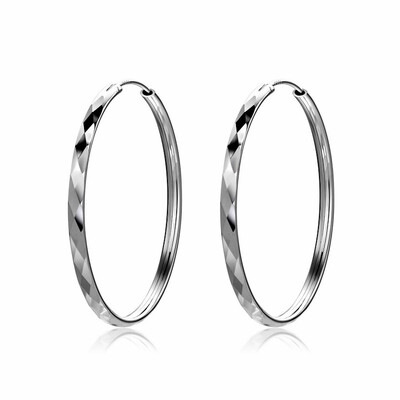 

Personality Circle 925 Sterling Silver Female Fashion Exaggeration Jewelry Accessories Creative Hoop Earrings for Women Girls