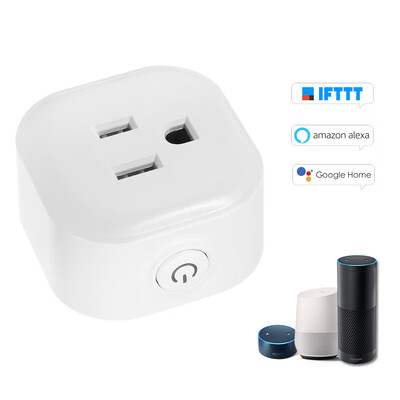 

Mini Wifi Smart Socket with Energy Monitoring Function Bulgy OnOff Button Smart Alexa Outlet Support APP Remote Control Timing Fu