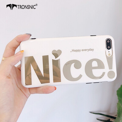 

Tronsnic Nice Miss Phone Case for iPhone X XS MAX XR Shiny Mirror Gold Cases Fashion Covers Luxury Capa