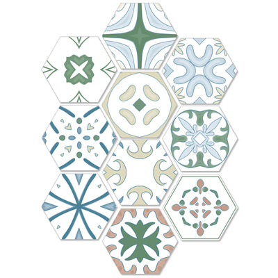 

10 PcsSet Self-adhesive Floor Sticker for Bathroom Kitchen Backsplash Tiles Wall DIY Home Decal Removable Decor