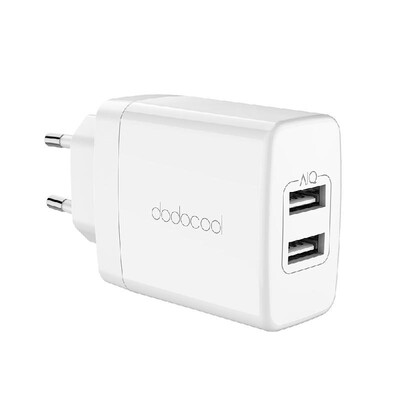 

dodocool 24W 2-Port USB Wall Charger Travel Power Adapter with Foldable Plug for Samsung Galaxy S8 iPhone X iPhone 8 Plus On
