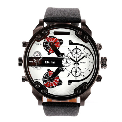 

OULM Men\s Casual Fashion Two-way Belt Quartz Watch