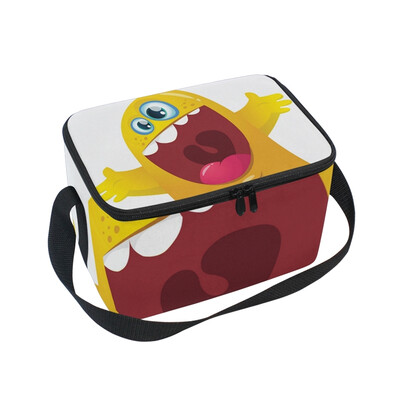 

ALAZA Lunch Box Insulated Lunch Bag Large Cooler Yellow Blob Monster Tote Bag