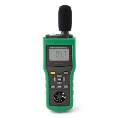 

MASTECH MS6300 Digital Multifunction Environment Meter Temperature Humidity Sound Level Air Flow Meter illuminometer Anemometer