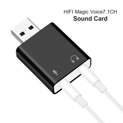 

External USB Audio Sound Card USB To Jack 35mm Converter Headphone Adapter Mic Sound Card Headsets Virtual 71 Ch Microphone