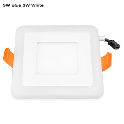 

Square LED Blue White Panel Light Indoor Recessed Ceiling Lamp