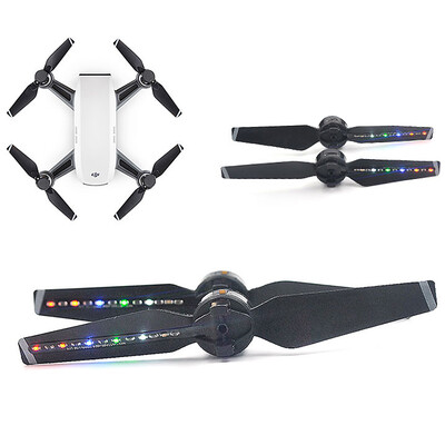 

STARTRC 1 Pair CWCCW LED Light Flash Propeller Rechargeable for DJI SPARK RC Drone