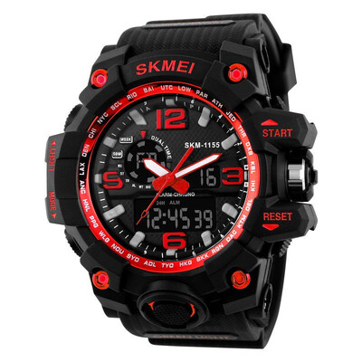 

SKMEI Large Dial Shock Outdoor Sports Watches Men Digital LED 30M Waterproof Military Army Watch Alarm Chrono Wristwatches 1155