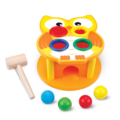 

Pounding Bench Wooden Toy With Mallet Hammer Punch Ball Drop Preschool Baby Kids Educational Development Toys Yellow