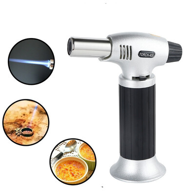 

Windproof Creme Brulee Culinary Butane Gas Refillable cook Torch Jet Flame fire Lighter Flame Blow Torch Flamethrower for outdoor