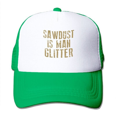 

Sawdust is Man Glitter Summer Sun Protection Mesh Cap Baseball Hat Cap Adjustable