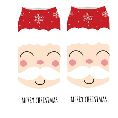 

Christmas Funny Socks Women 3D Cartoon Funny Christmas Crazy Cute Amazing Novelty Print Ankle Socks