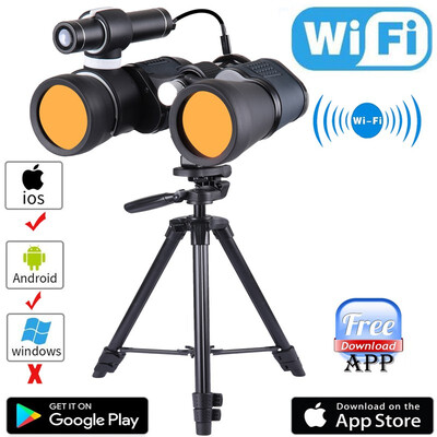 

Night Vision Binoculars up to 200M650ft Viewing Range with WiFi&APPInfrared Night Vision Telescope with a Big Tripod
