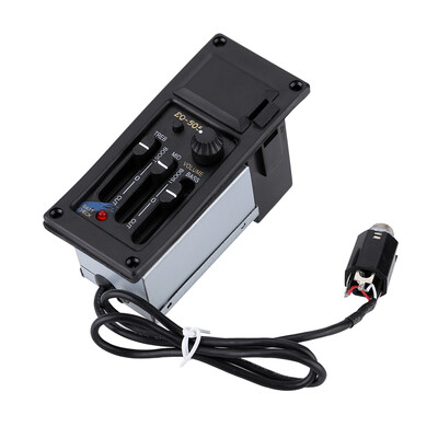 

3-Band Acoustic Guitar Tone&Volume Amplifier EQ Equalizer Preamp Piezo Pickup Tuner