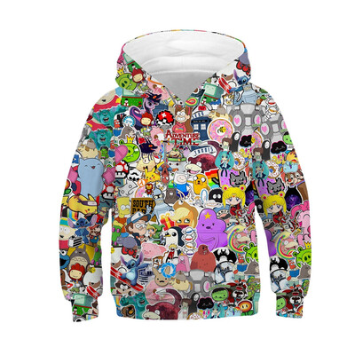 

AOWOFS new 3D digital printing Plus size mens Hoodies parent-child pullover Kids sweater womens hoodies QYDM055-TZ051
