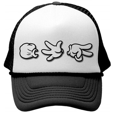

ROCK PAPER SCISSORS HANDS - Unisex Adult Trucker Cap Hat