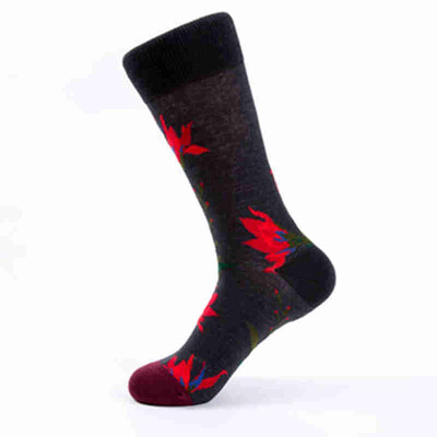 

Aa-shop Women Men 1 pair Bergamot Flower Cockscomb Cat Bird Octopus Fashion Socks