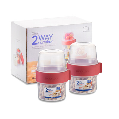 

Locks&buckles double plastic separation food sealed cans portable small storage tank milk powder cans transparent storage tank storage box snacks storage tanks storage tanks dried fruit jars 150ml2