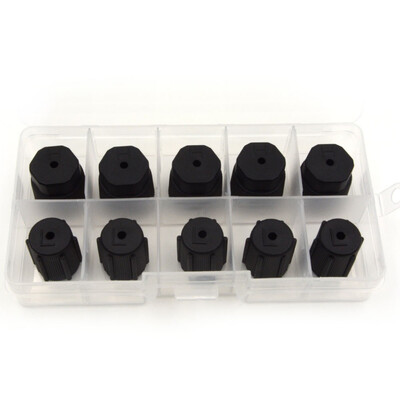 

10Pcs Black High Low Pressure Car Air Conditioning Service Valve Fitting Caps