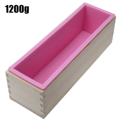 

1200g Silicone Soap Loaf Mold Wooden Box DIY Making Tool