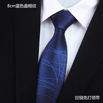 

Aa-shop Men Free knot Zipper Easy Business Wedding man Wear Tie