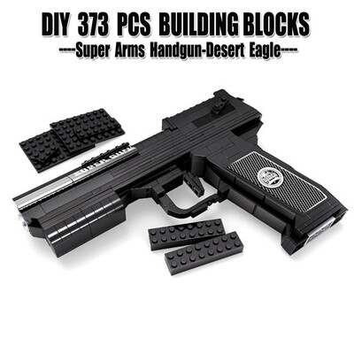 

Early Educational Enlighten DIY 373PCS Handgun Plastic Building Blocks Gun Army Bricks Toys Weapon Compatible With Lego For Kids