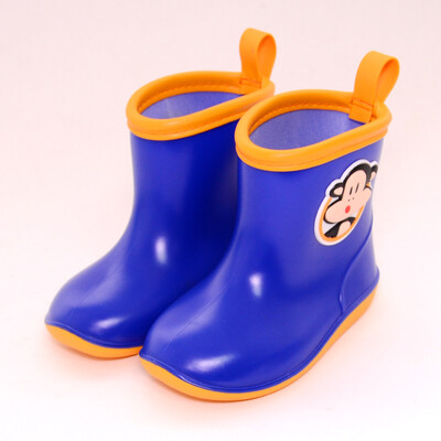 

PaulFrank big mouth monkey cute cartoon short tube waterproof men&women children rain boots PFR201 cartoon dark blue 27