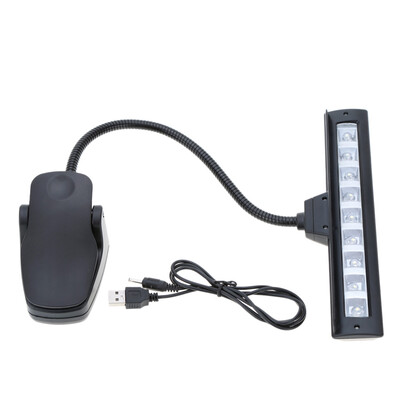 

Portable Flexible Bendable 9 LEDs Orchestra Piano Music Score Light Stand Clip Desk Reading Lamp