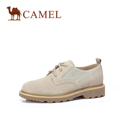 

Camel CAMEL ladies fashion England stitching stitching low-heeled shoes A91054670 apricot 34