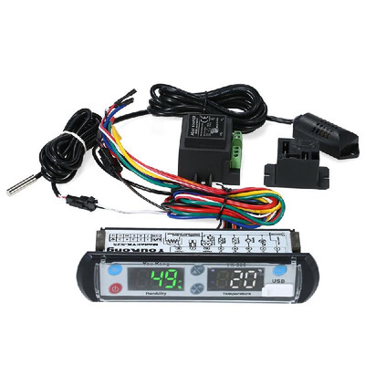 

YouKong Digital Temperature&Humidity Recording Controller 220V Reptile Thermostat Hygrostat for Hatching Greenhouse Cultivatio