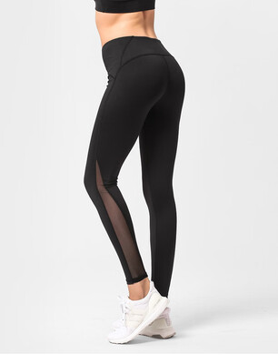 

High Waist Net Mesh Yoga Pants Tummy Control Workout Leggings