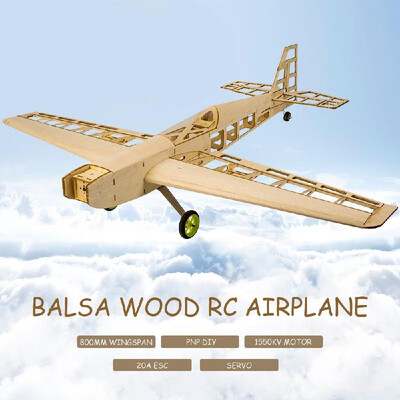 

Dancing Wings Hobby T1004 Balsa Wood RC Airplane Aircraft PNP DIY Flying Model with Motor ESC Servo