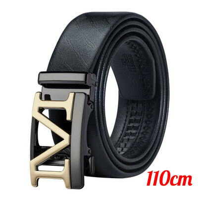 

New Arrival Mens Genuine Leather Belt Automatic Buckle No Holes Belt Plus Size Belt 110cm-160cm