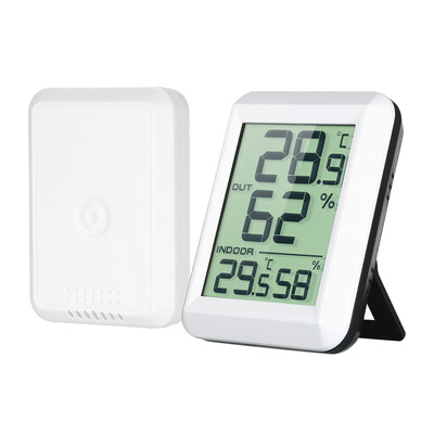 

Wireless Mini LCD Digital Thermometer Hygrometer Indoor Outdoor °C°F Temperature Humidity Monitor Gauge Thermo-Hygrometer with Ba