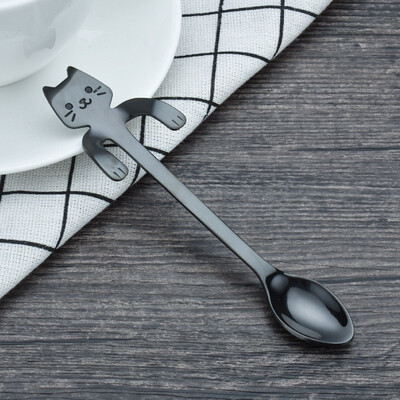 

Mini Cat Spoon Long Handle Creative Spoon Tableware Drinking Tools Kitchen Gadg